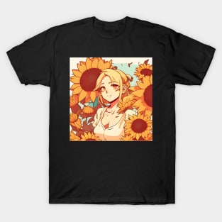 Sunflower Girl - Heart Sunflower Gift T-Shirt